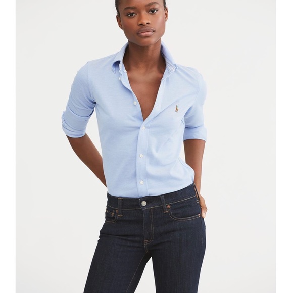 ralph lauren slim fit oxford shirt womens